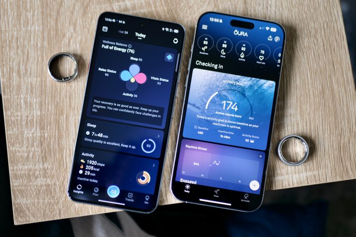 The Oura Ring 4's and RingConn Gen 2 Air's app.