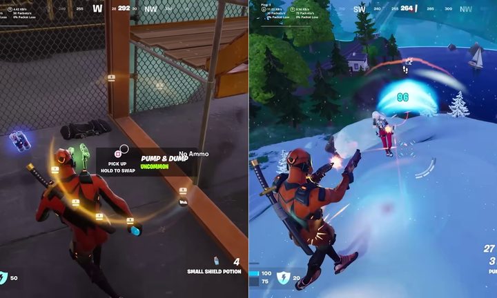 Pump and Dump gameplay in Fortnite