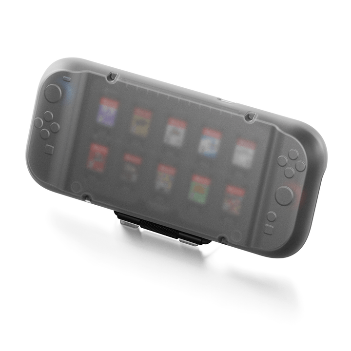 The Killswitch's plastic travel cover appears over a Switch 2 screen.