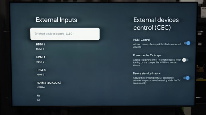 tcl cec settings