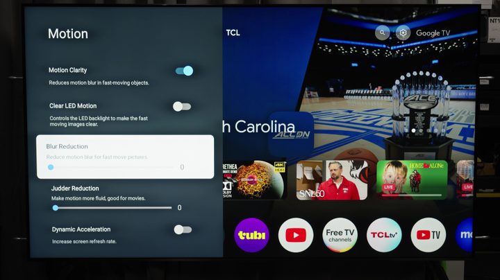 tcl motion settings