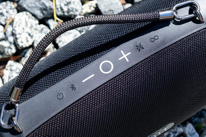 Controls on the Tribit StormBox Lava speaker