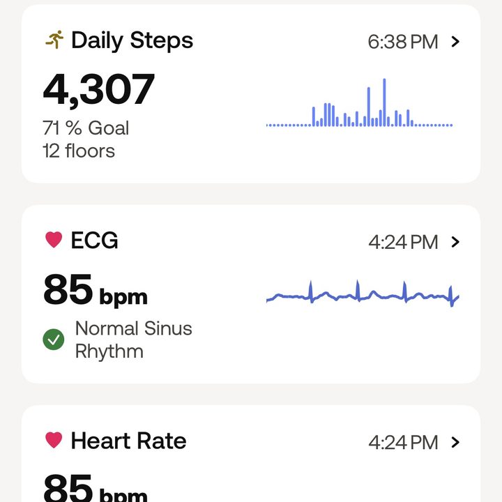 The WIthings app on iPhone.