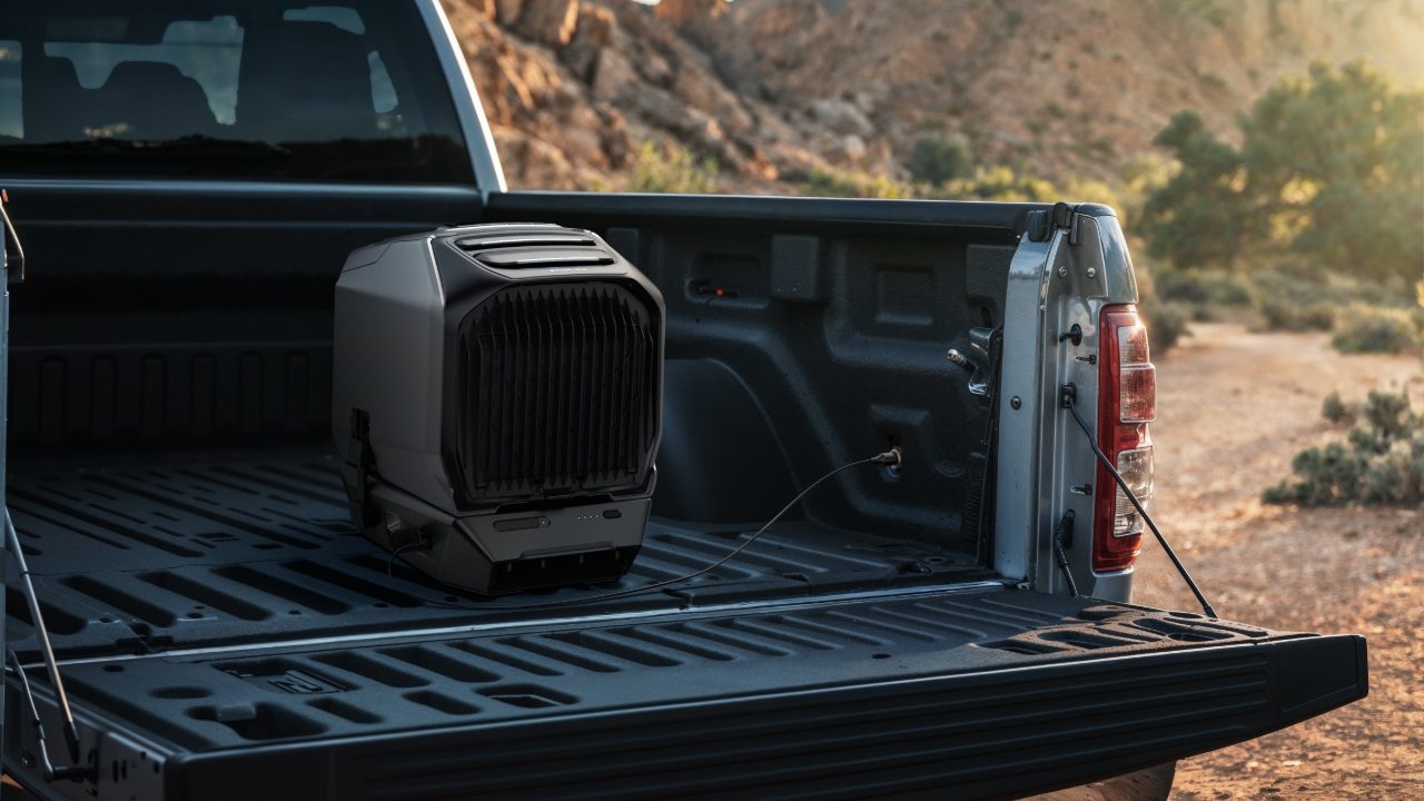 The EcoFlow Wave 3 in a truck.