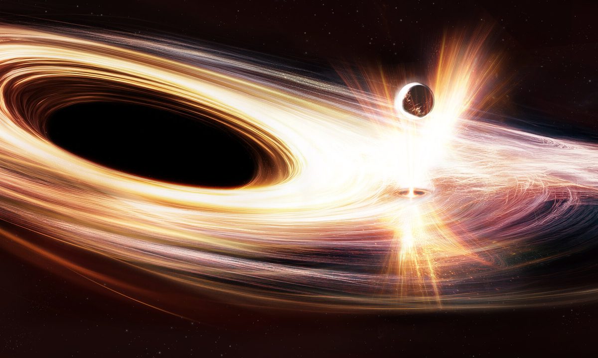 This artist’s impression illustrates the mechanism that could be at the origin of the powerful bursts of X-ray light seen from a newly awakened black hole named Ansky.