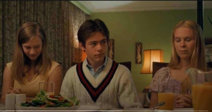 A.J. Cook, Robert Schwartzman, and Leslie Hayman in The Virgin Suicides.