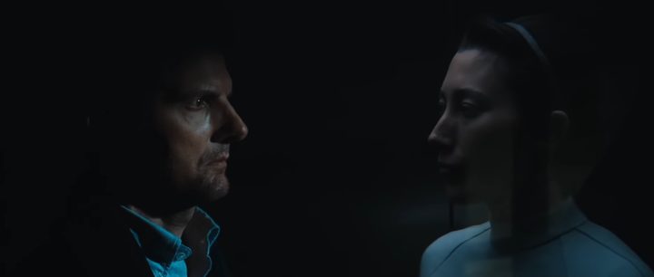 Mark and Gemma looking at each other in "Severance."