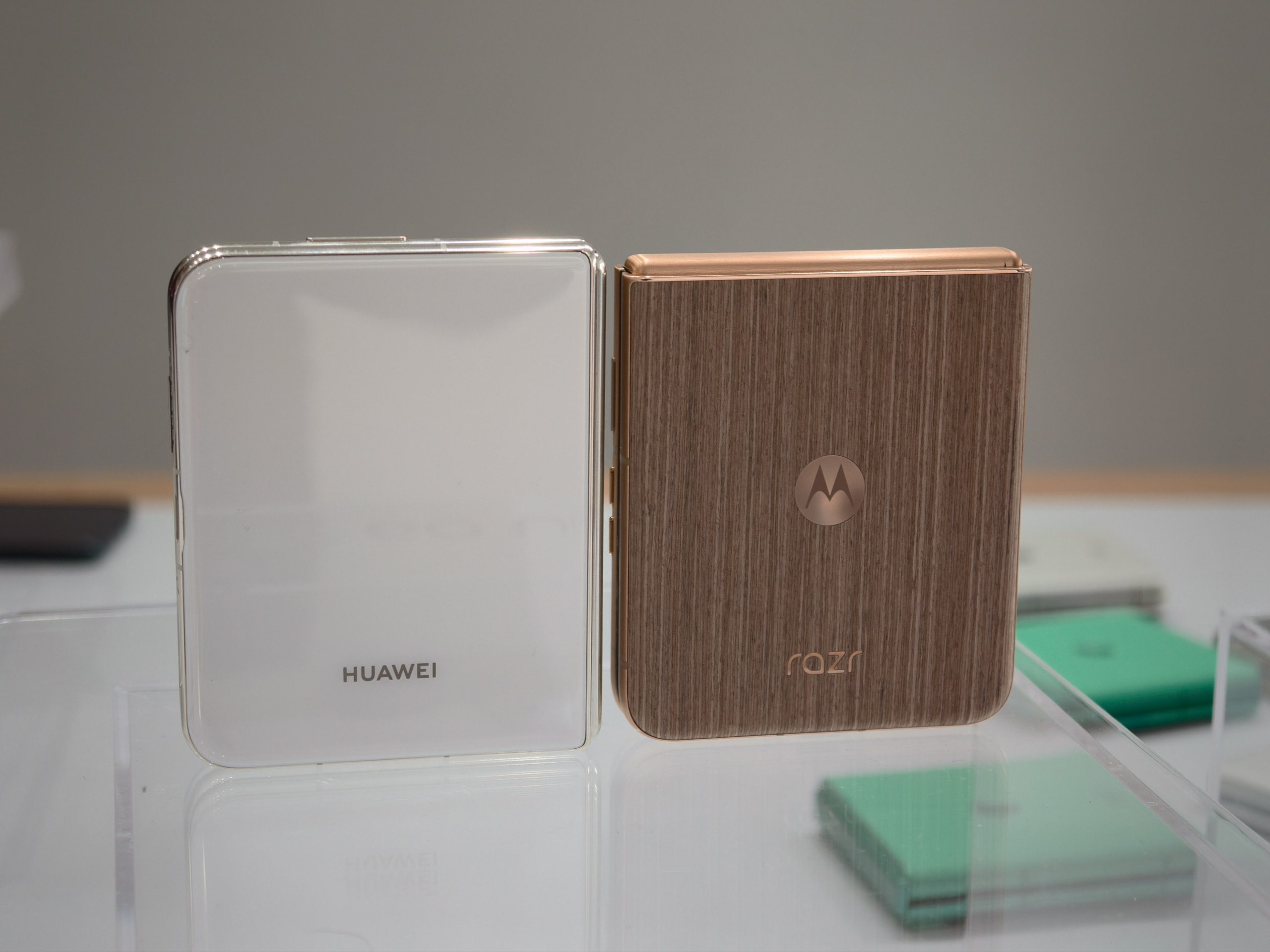 Huawei Pura X and Razr Ultra 2025 back