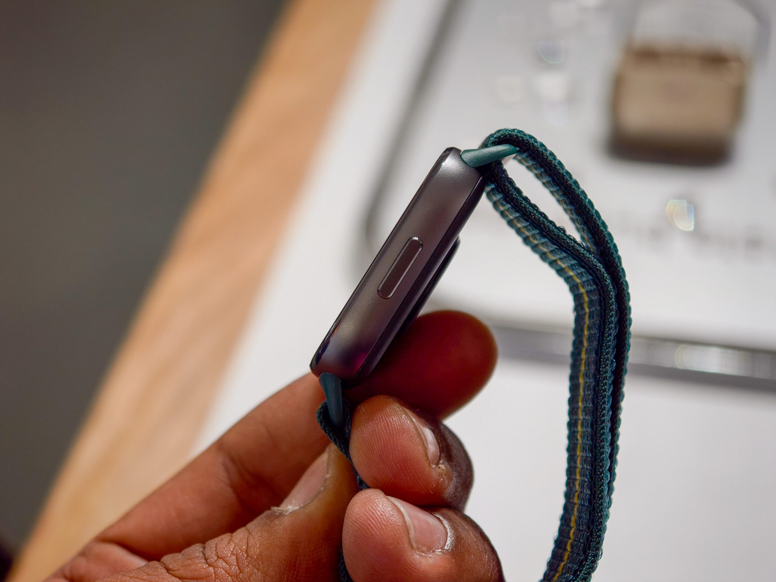 Side button on the new Moto Watch Fit 2025