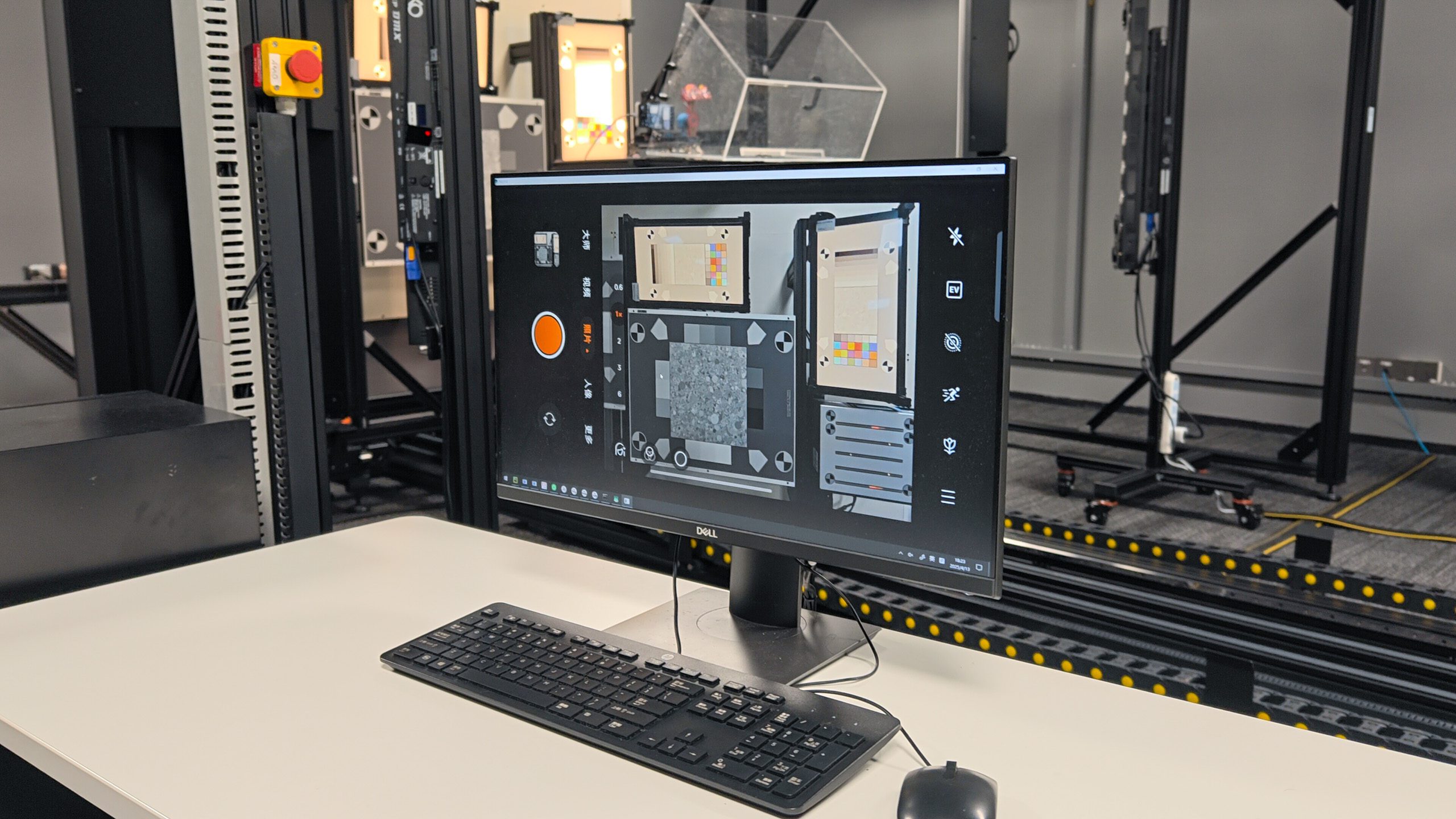 A computing running HDR image tests at the imaging lab in Oppo's new Binhai Bay campus in Shenzhen, China