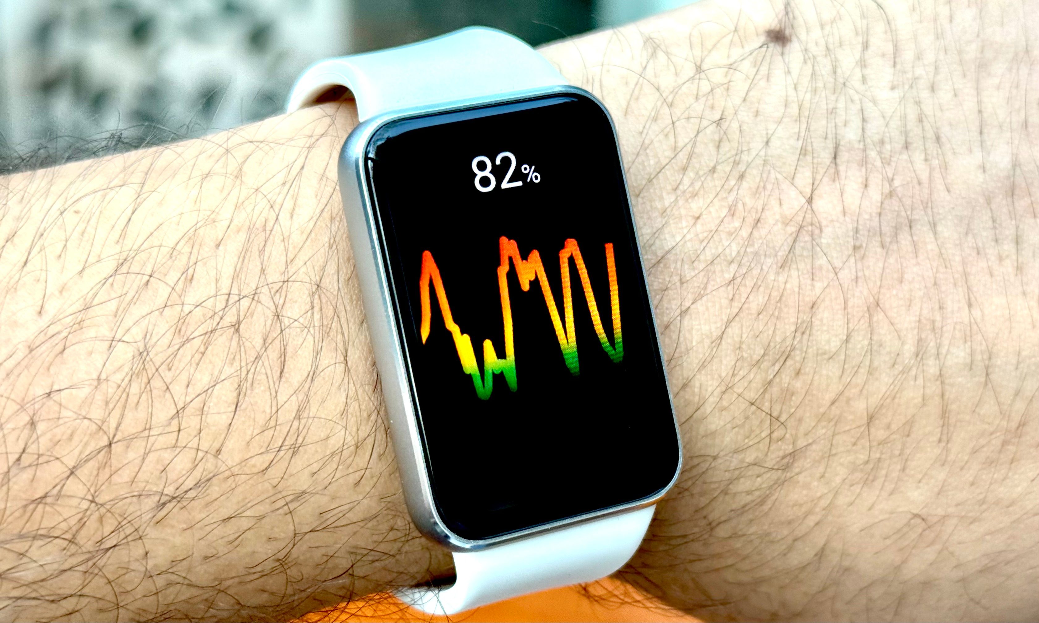 Measuring stress on Samsung Galaxy Fit 3 fitness band.