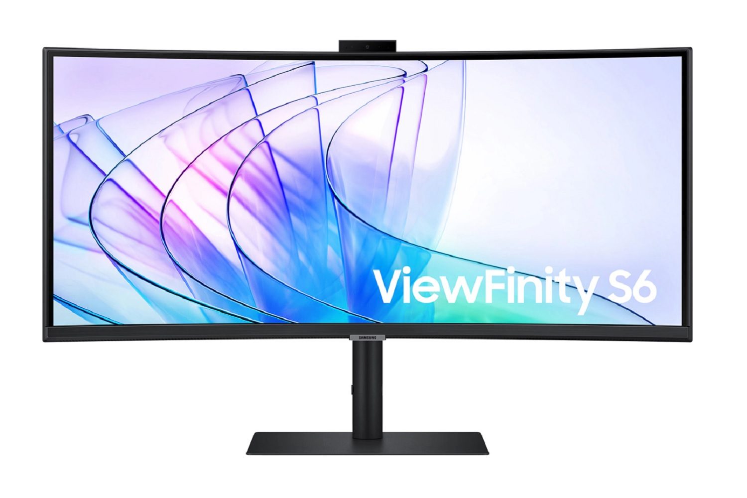 The Samsung ViewFinity S6 curved monitor on a white background.