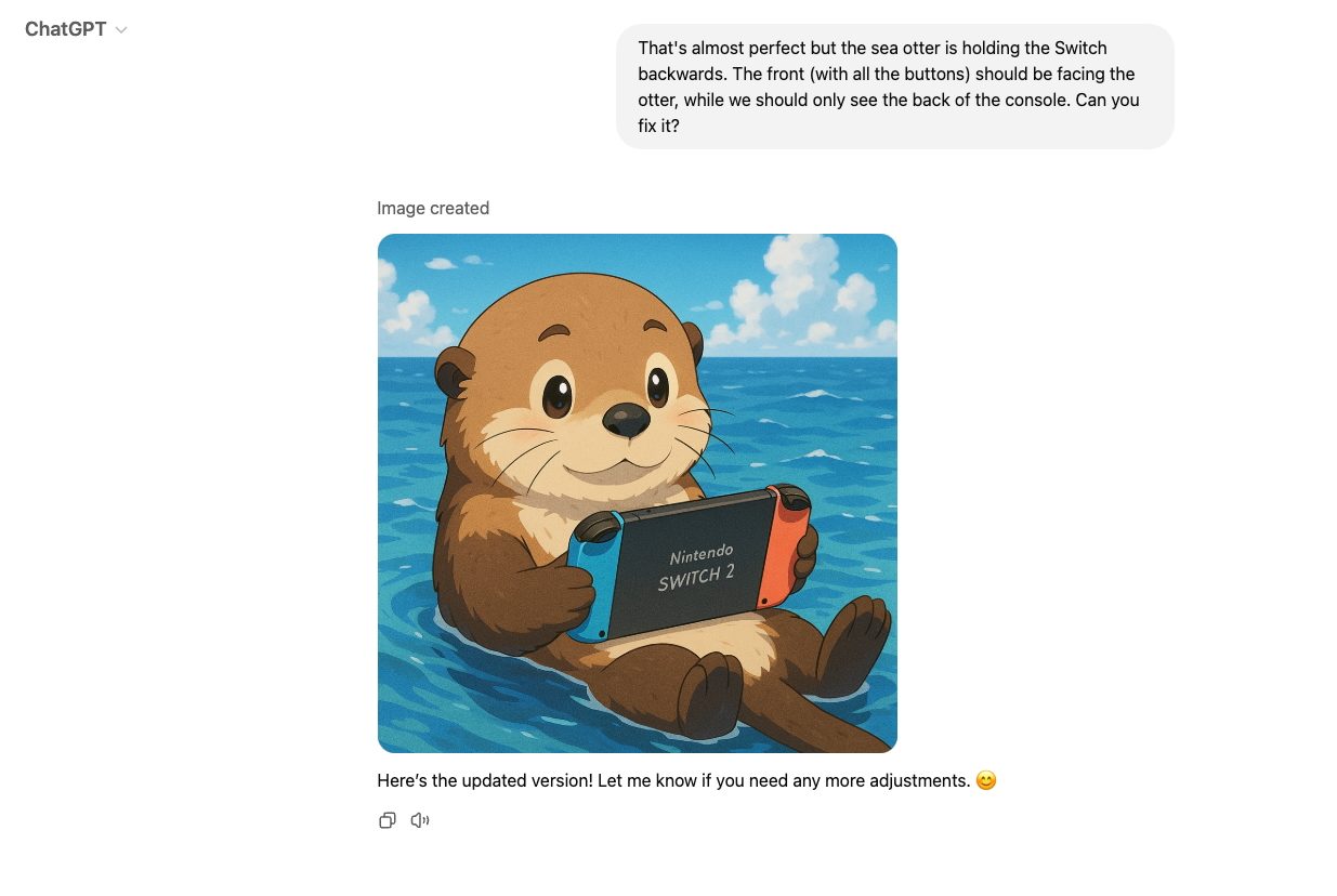 Free user image generation ChatGPT tweak.