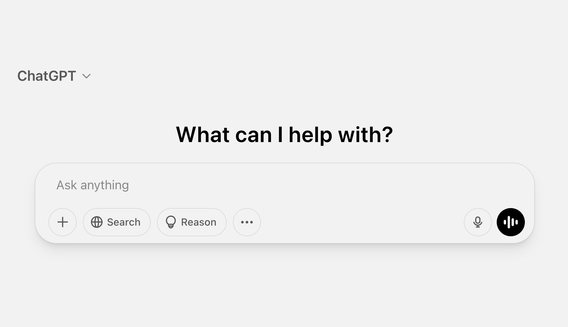 ChatGPT prompt bar.