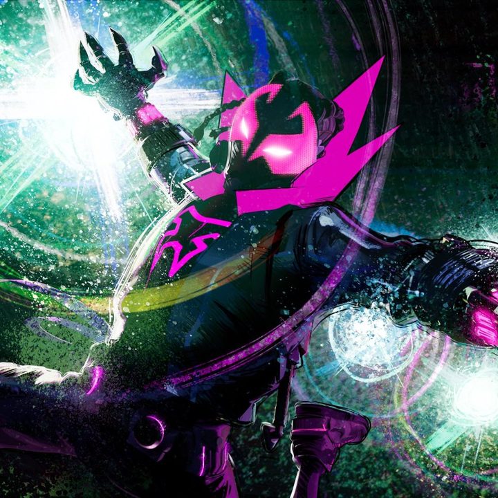 A villain puts his hands up and readies to attack.