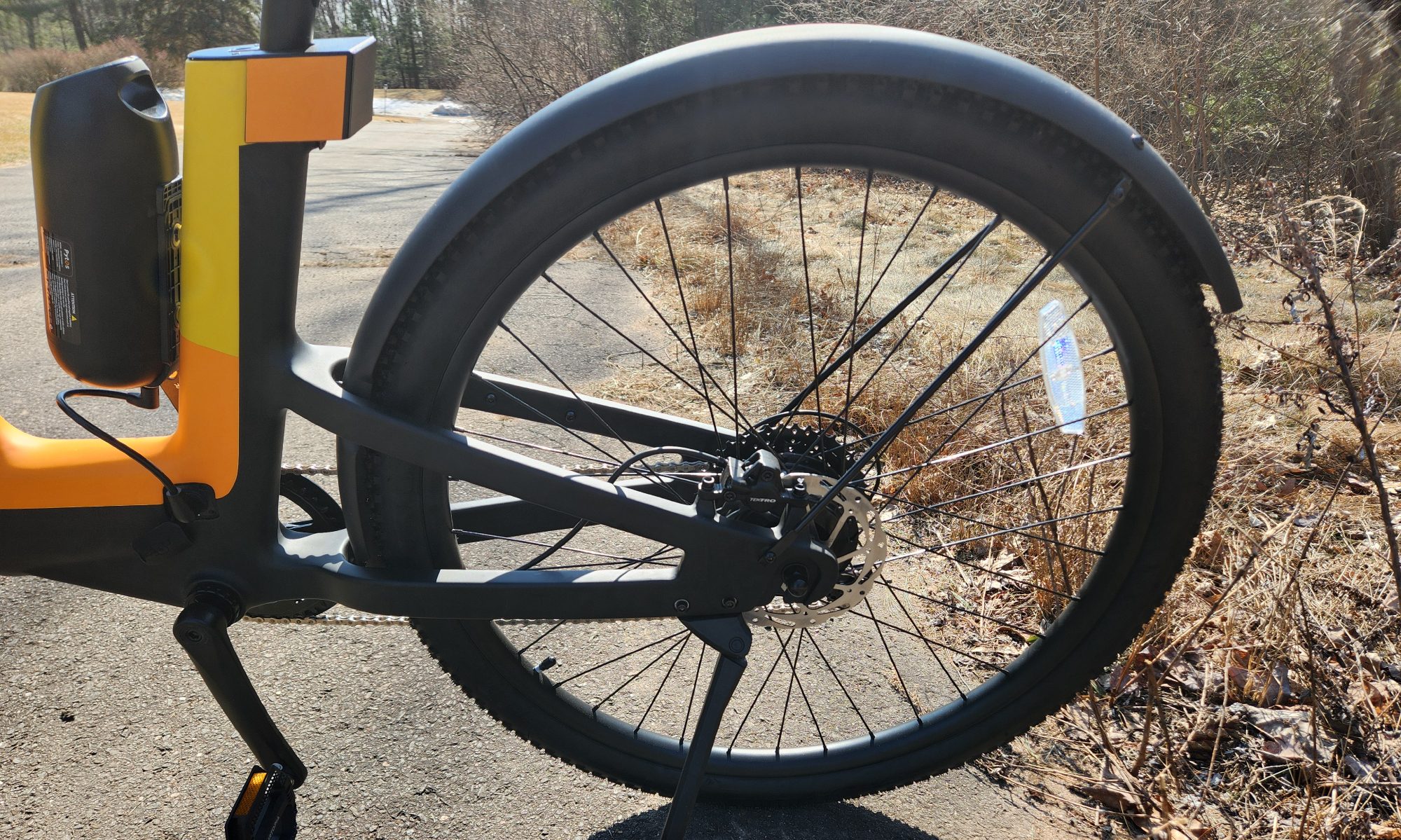 The rear hub motor of the Urtopia Fusion GT e-bike.