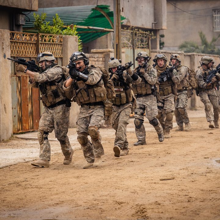 US troops engage in combat in Warfare