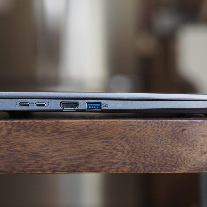 Acer Aspire 14 AI left side view showing ports.