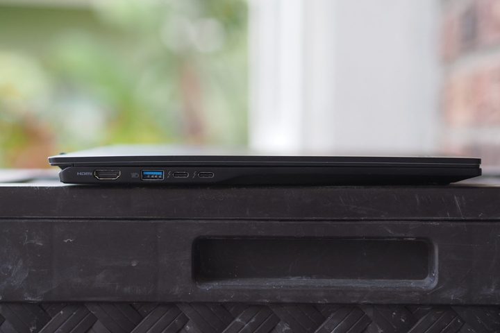 Acer Swift AI 16 left side view showing ports.