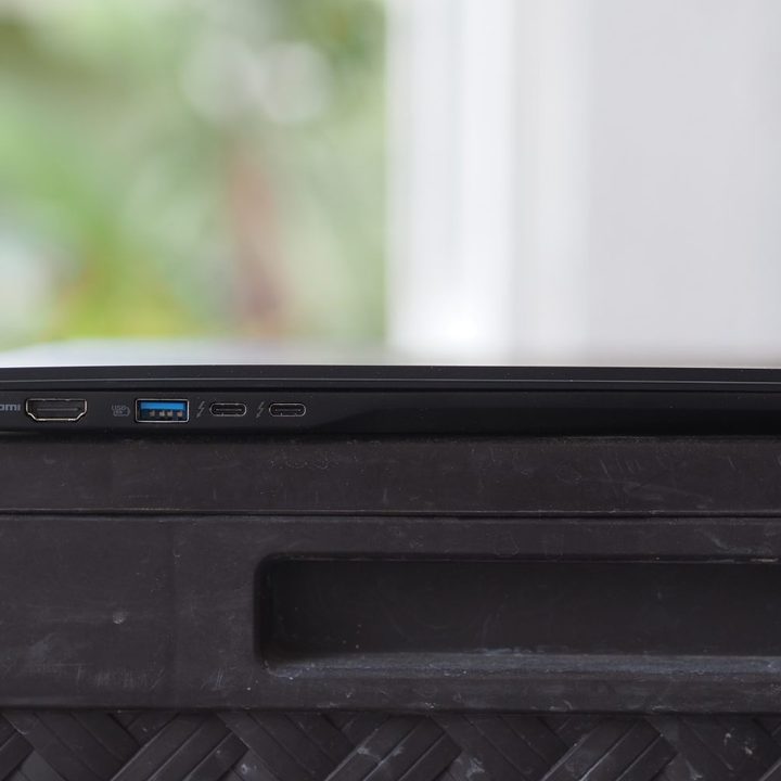 Acer Swift AI 16 left side view showing ports.