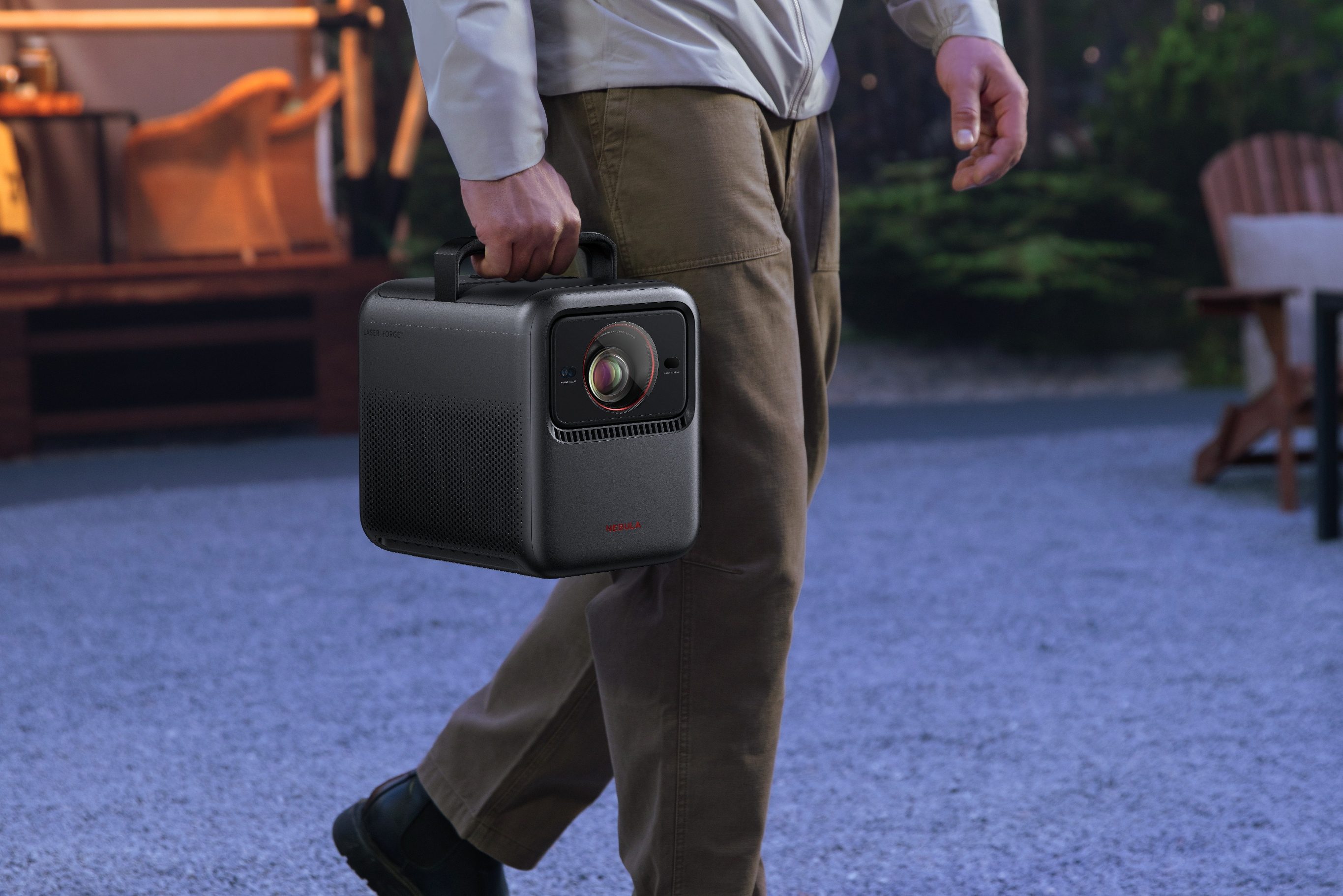 The Nebula X1 outdoor projector.