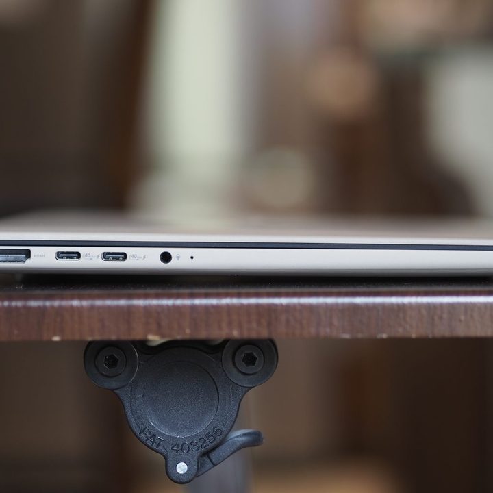 Asus Zenbook A14 left side view showing ports.