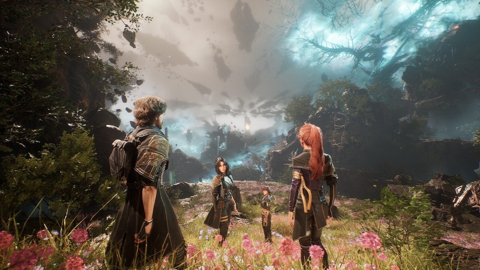 Gustave, Lune, Sciel, and Maelle in Clair Obscur Expedition 33.