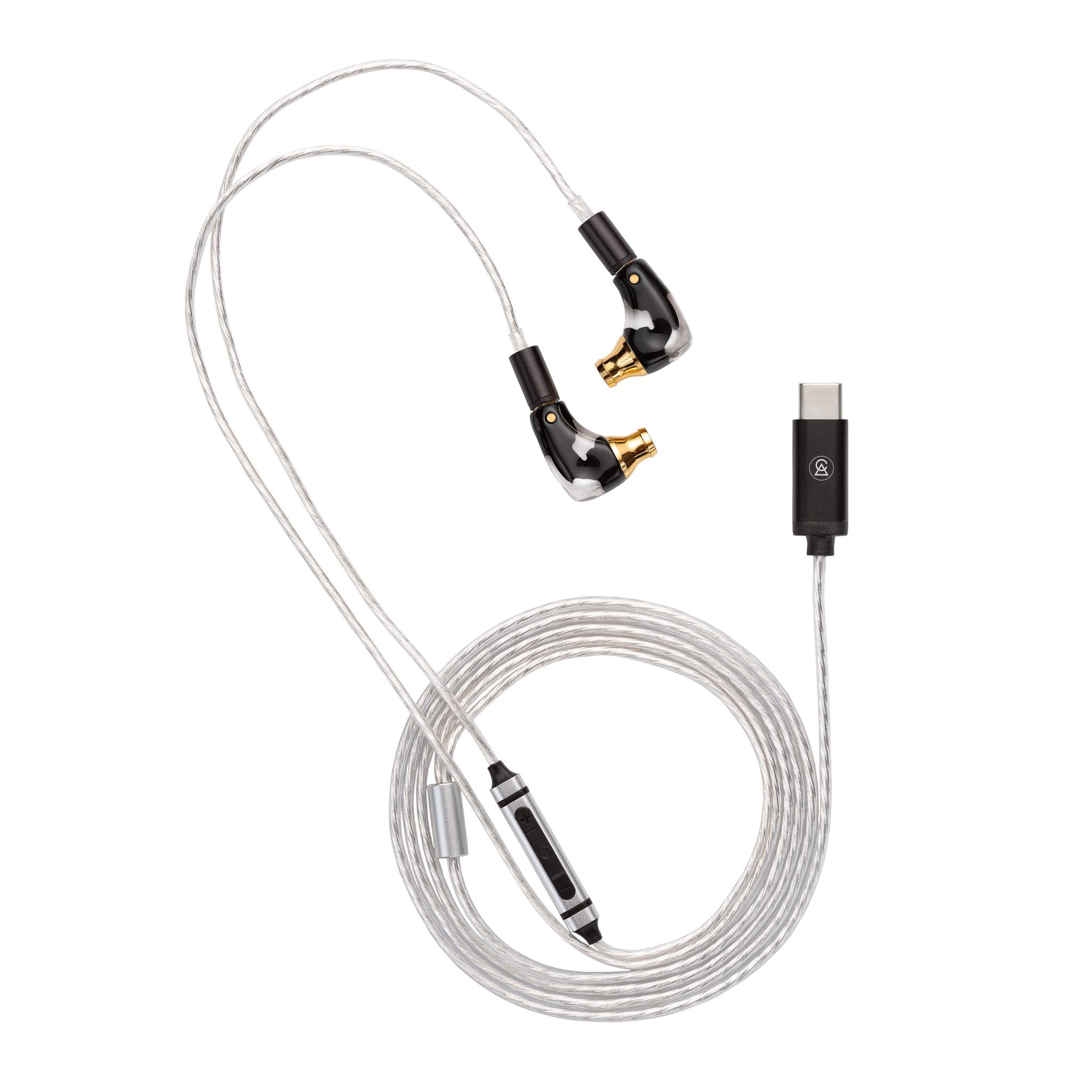The Campfire Audio Axion wired USB-C hearphones.