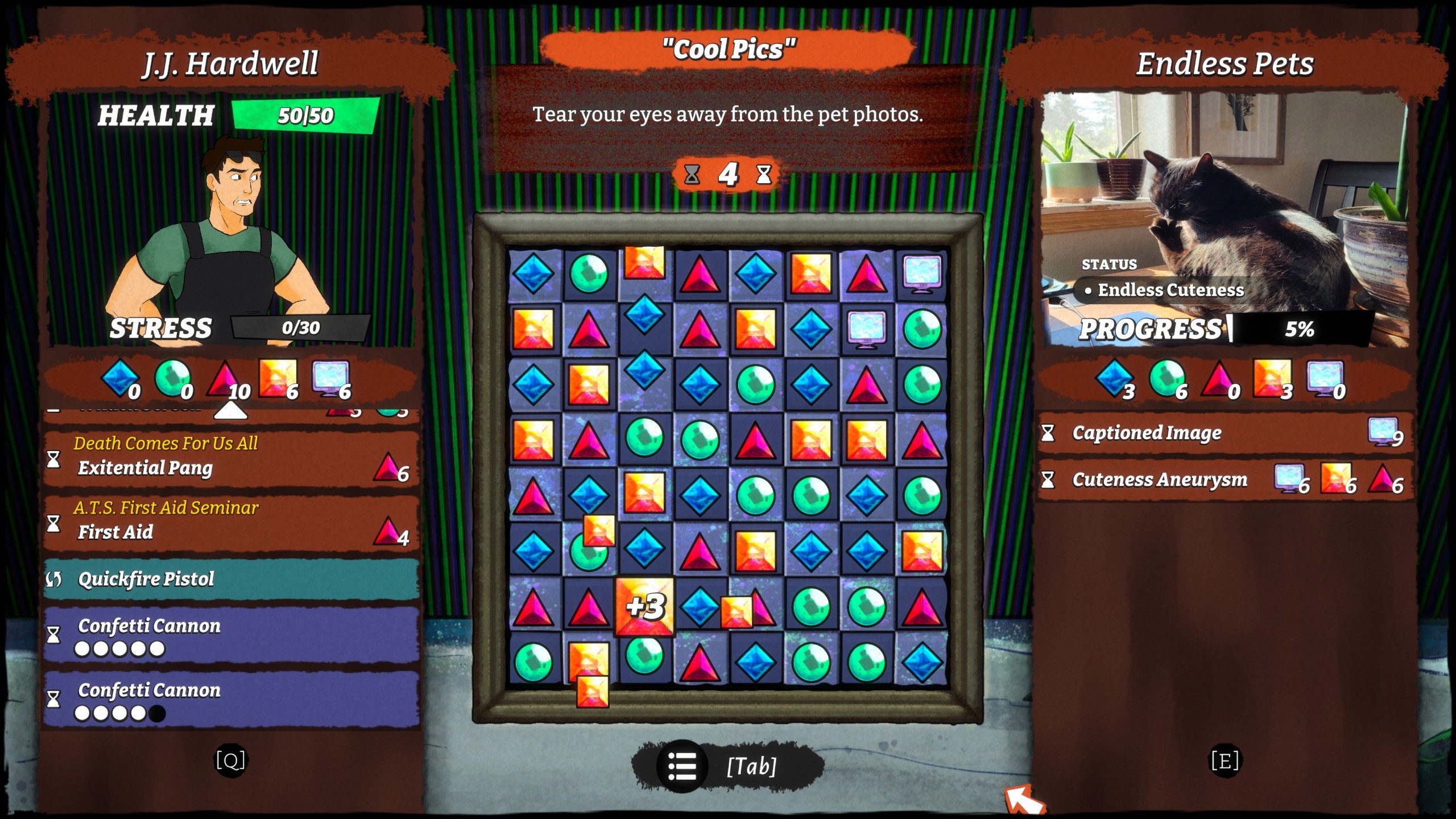 A puzzle board appears in Creepy Redneck Dinosaur Mansion 3.