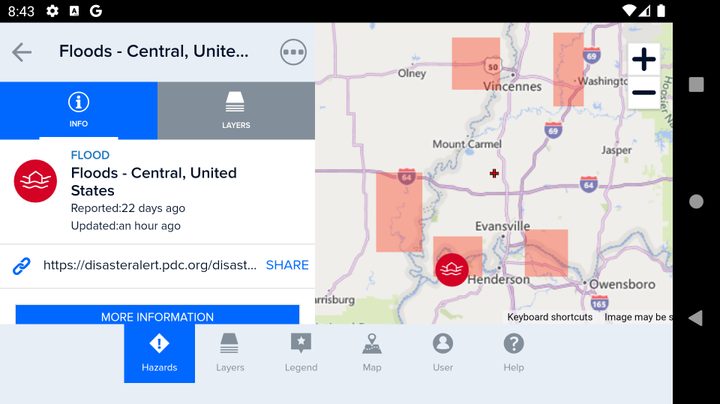Disaster alert app.