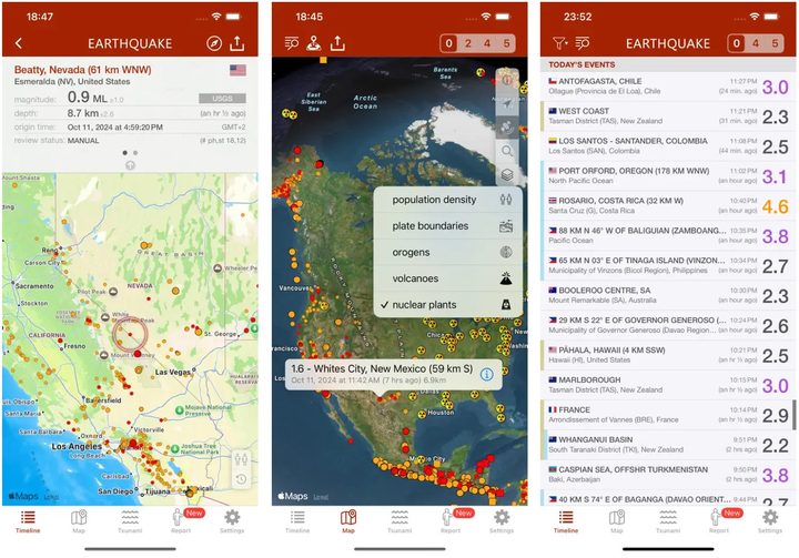 Earthquake app.