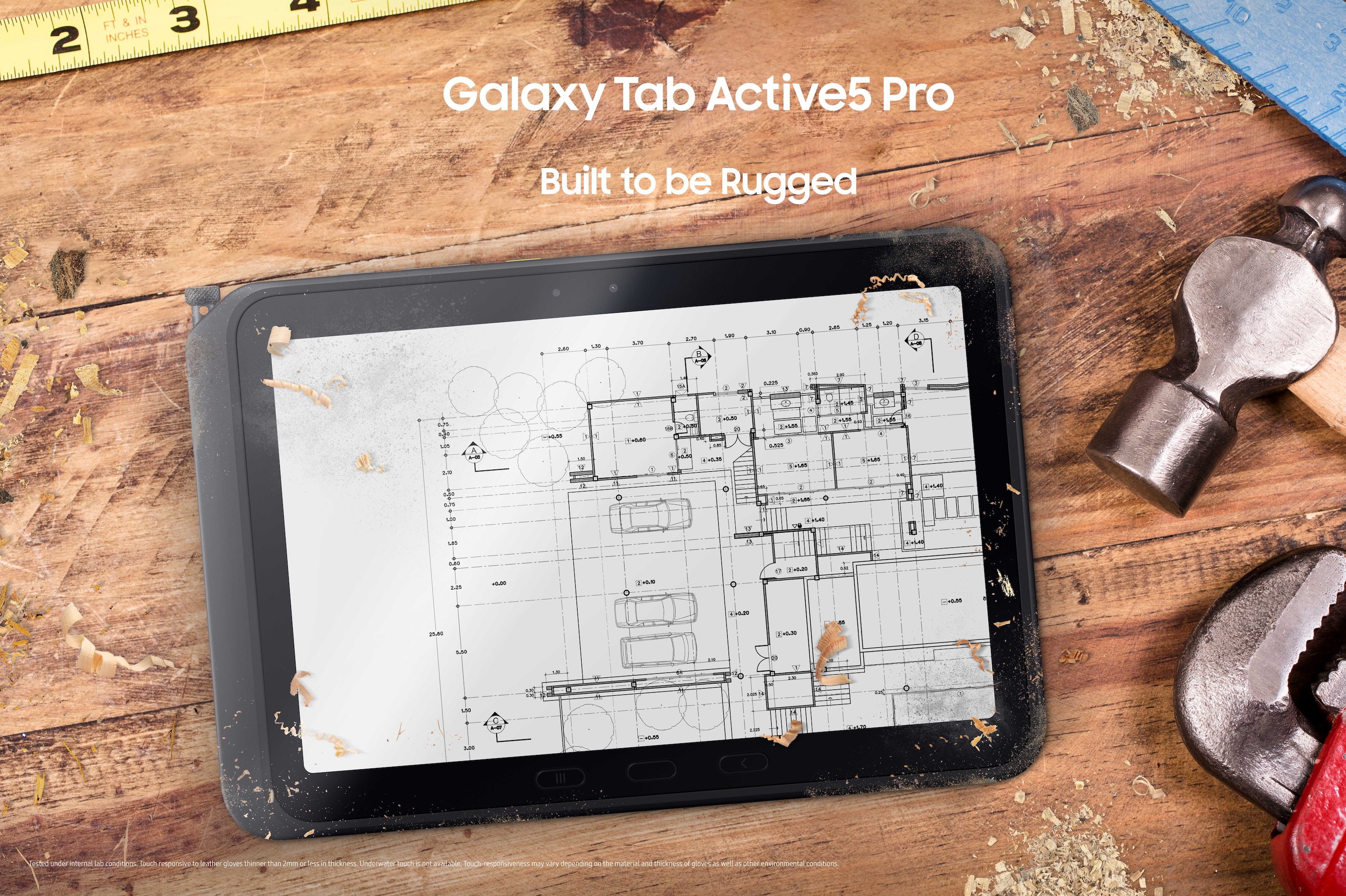 A press image of the Samsung Galaxy Tab Active5 Pro tablet.