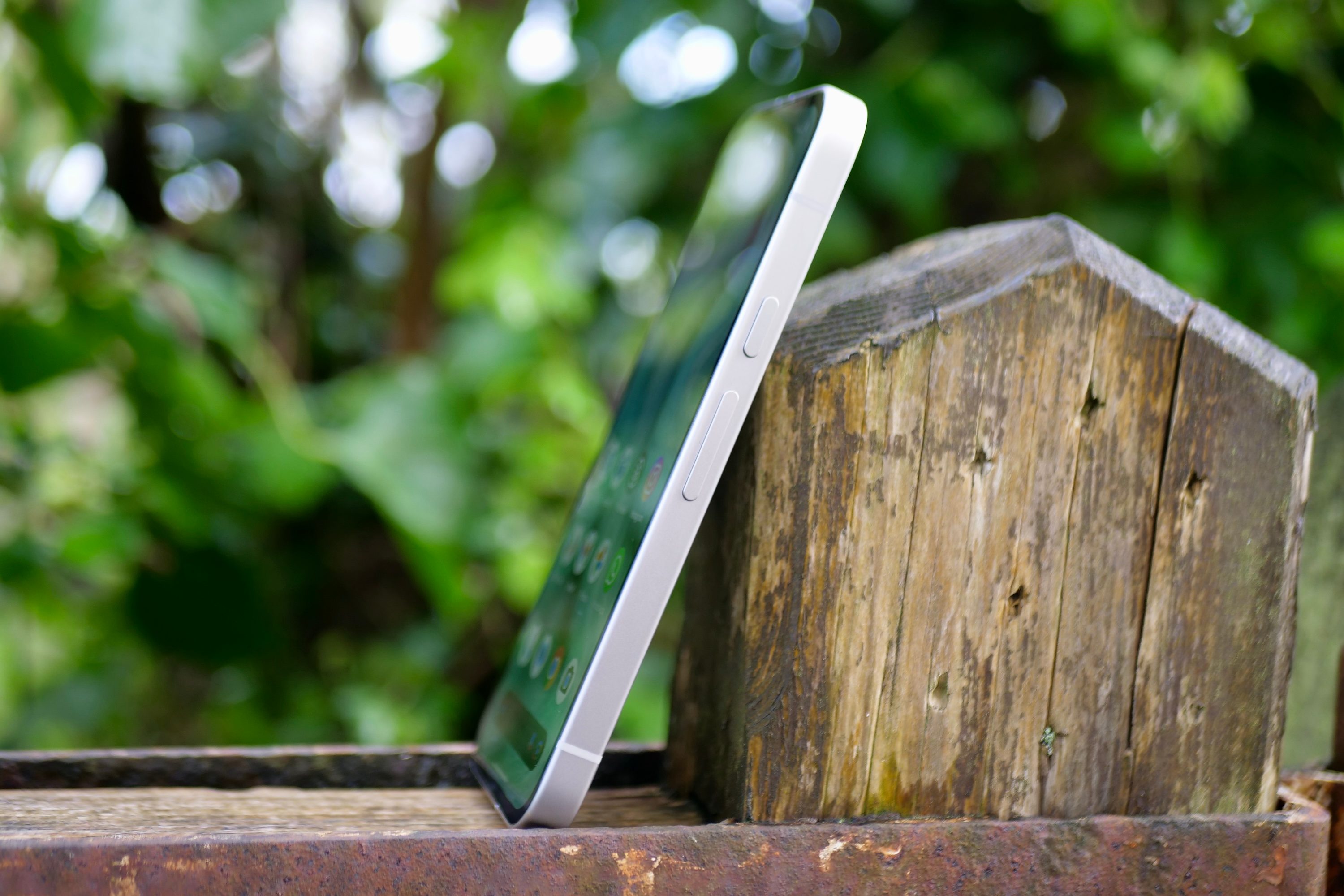 The side of the Google Pixel 9a.