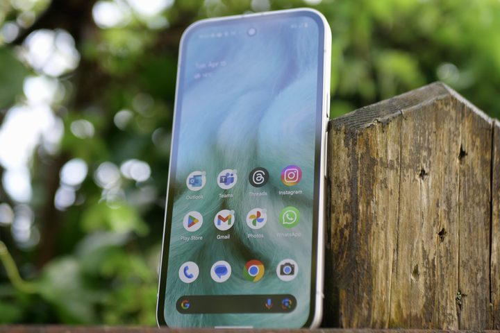 The Google Pixel 9a's screen.