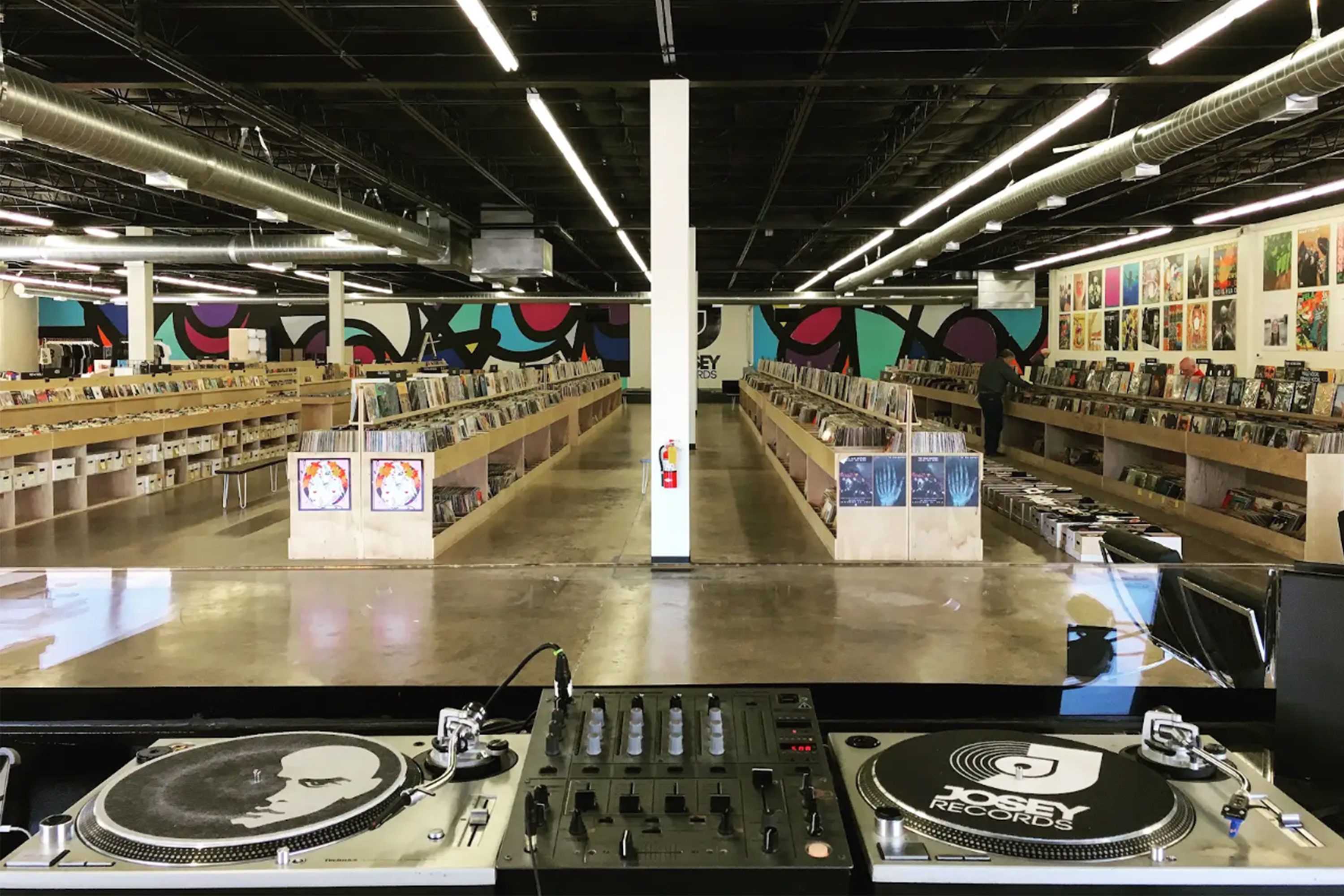 Inside Dallas' location of Josey Records.
