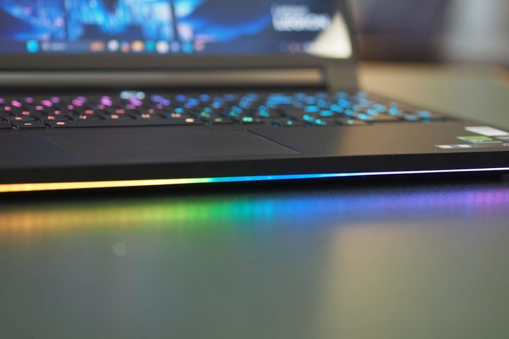 Lenovo Legion Pro 7i 2025 front view showing edge RGB LEDs.