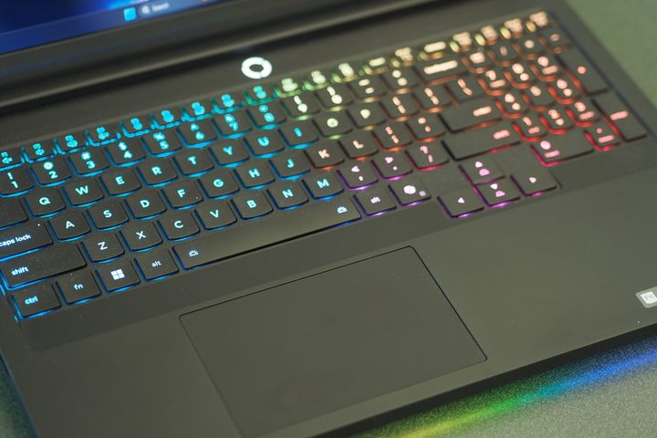 Lenovo Legion Pro 7i 2025 top down view showing keyboard and touchpad.