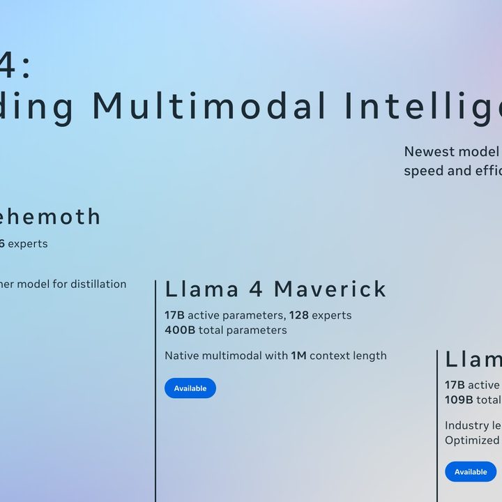 Meta Llama 4 training information.