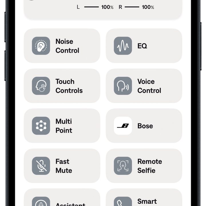 Bose QCE app for iOS.
