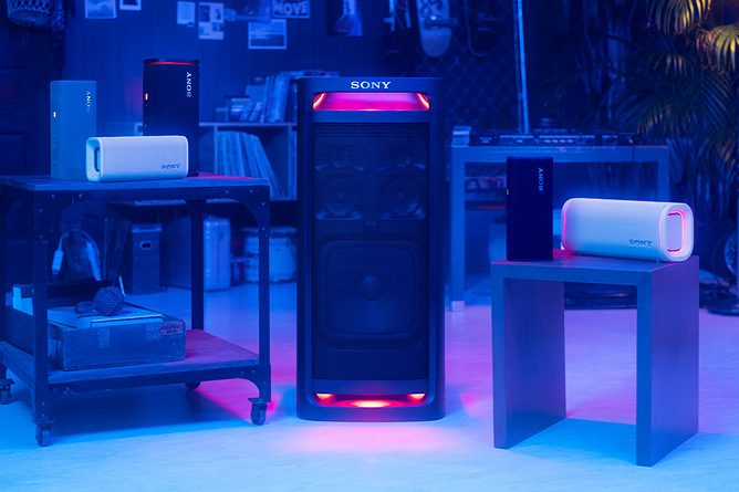 The Sony ULT Tower 9 party speaker.