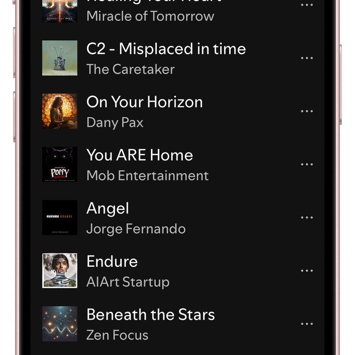 Spotify Discover Weekly with weird ambient music.