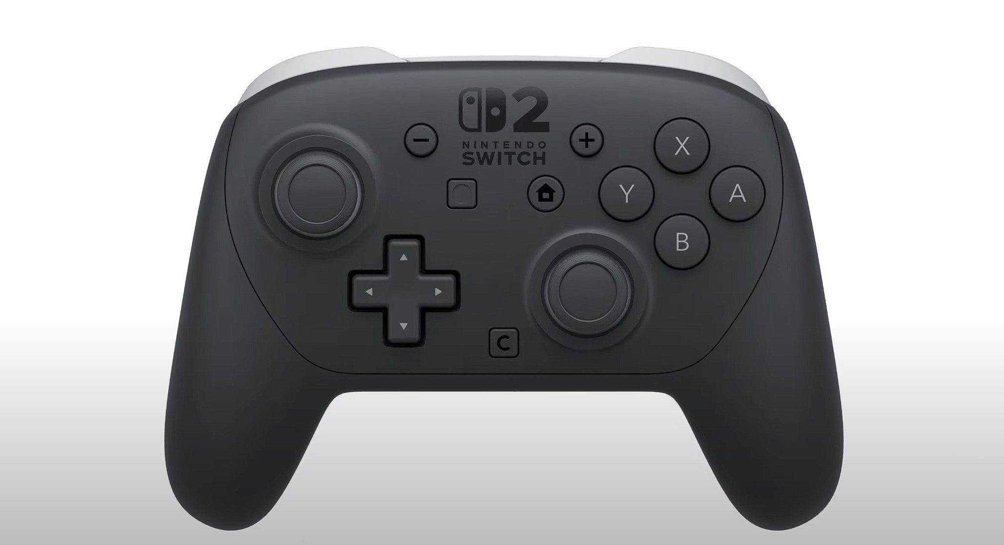 A overhead view of a Switch 2 Pro controller.