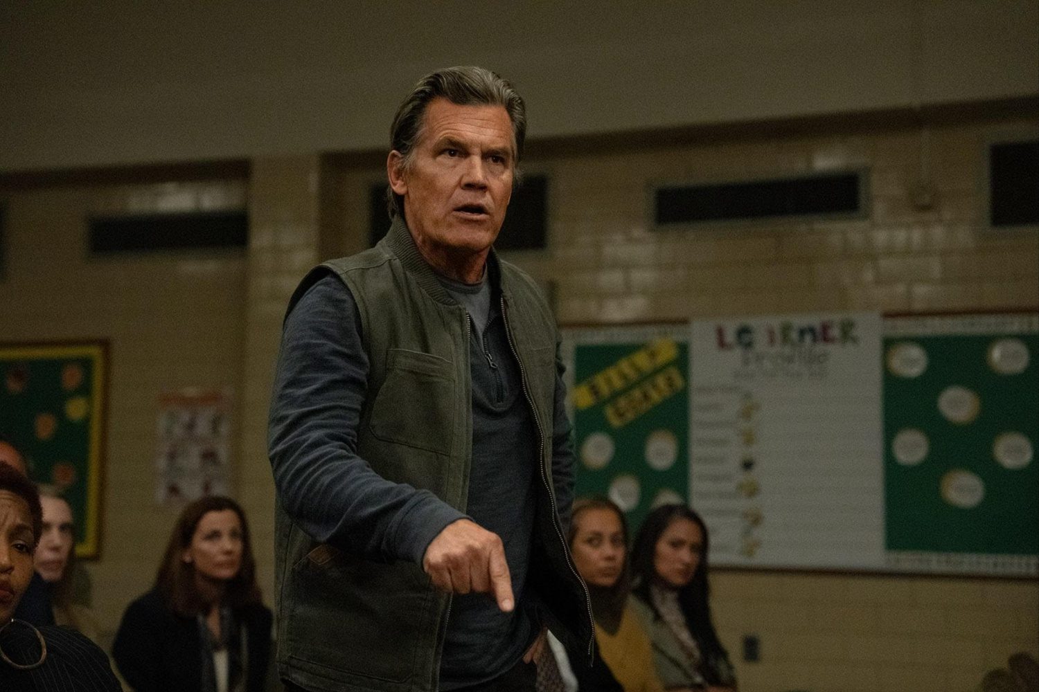 Josh Brolin puts his finger down in Weapons.