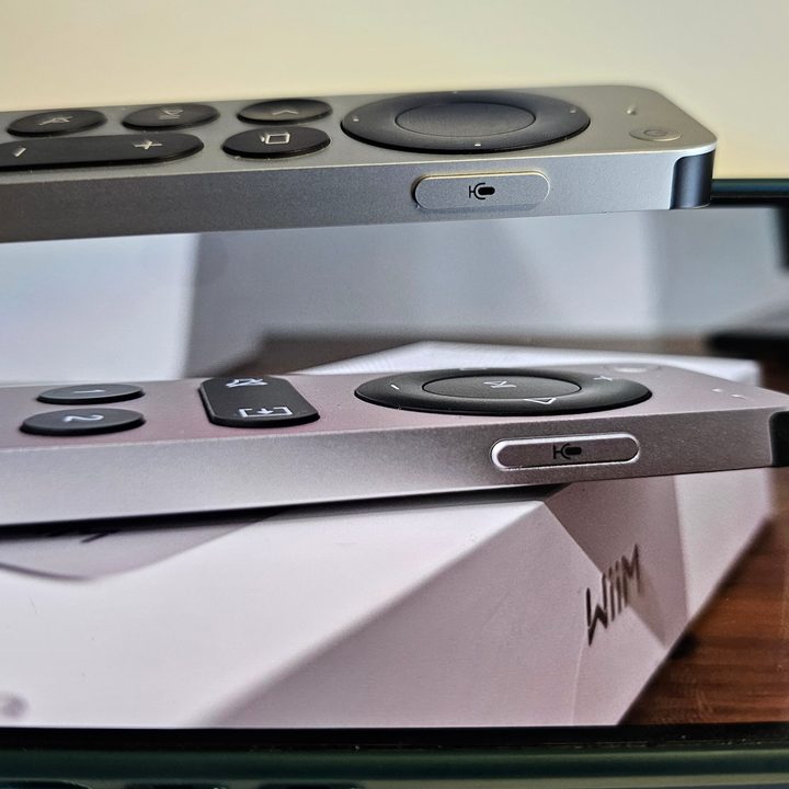 Wiim Voice Remote 2 with Apple Siri Remote.