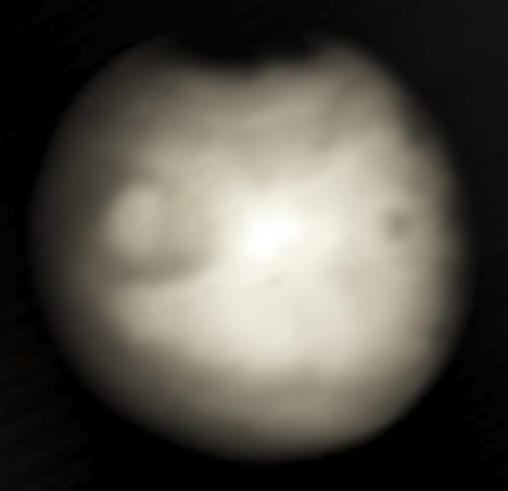 This picture of Mars is a composite of several images captured by Europa Clipper’s thermal imager on March 1. Bright regions are relatively warm, with temperatures of about 32 degrees Fahrenheit (0 degrees Celsius). Darker areas are colder. The darkest region at the top is the northern polar cap and is about minus 190 F (minus 125 C).