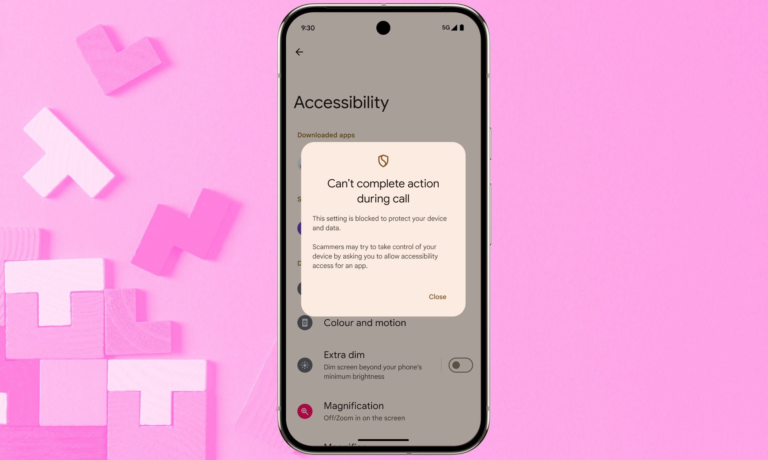 Screen sharing alert on Android phones.