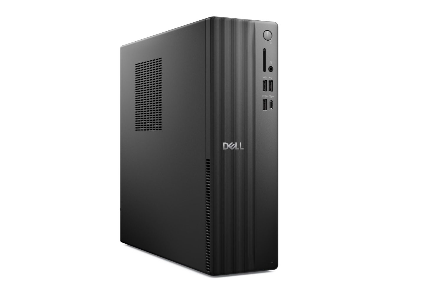 The Dell Slim Desktop computer on a white background.