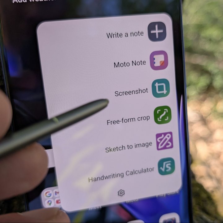 Moto G Stylus 2025 stylus actions