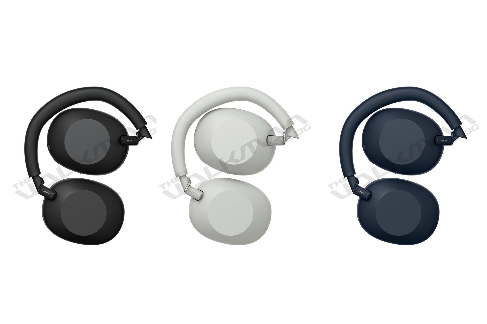 Sony WH-1000XM6 with folding metal hinge in midnight blue, silver, and black colors leaked image.