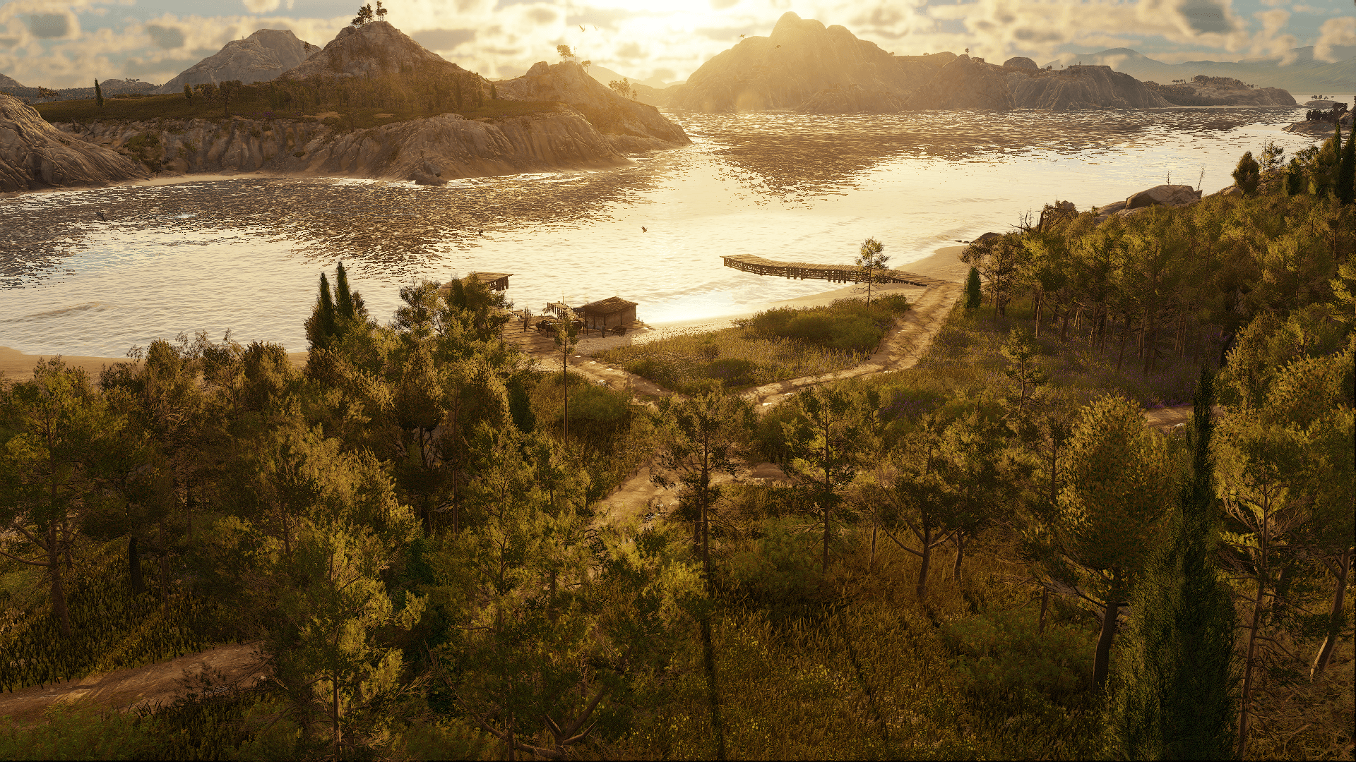 A seaside scene appears in Anno 117: Pax Romana.